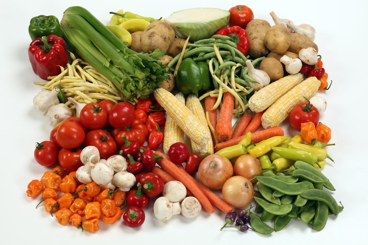 Fresh vegetable salad with homemade dressing